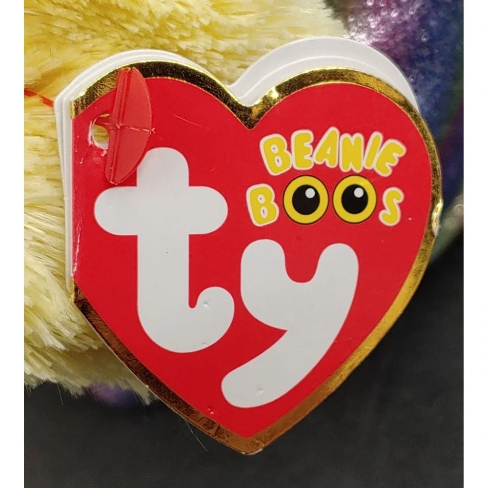 Ty Beanie Boos Megg The Chick With Rainbow Glitter Eggshell 9
